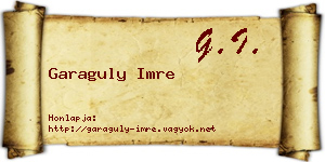 Garaguly Imre névjegykártya